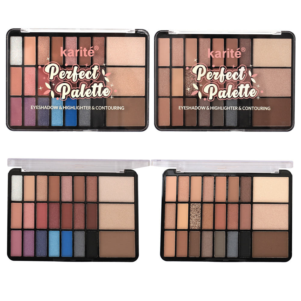 پالت سایه و هایلایتر و کانتور کاریته اورجینال Karite Perfect Palette Eyeshadow/ Highlighter & Contouring
