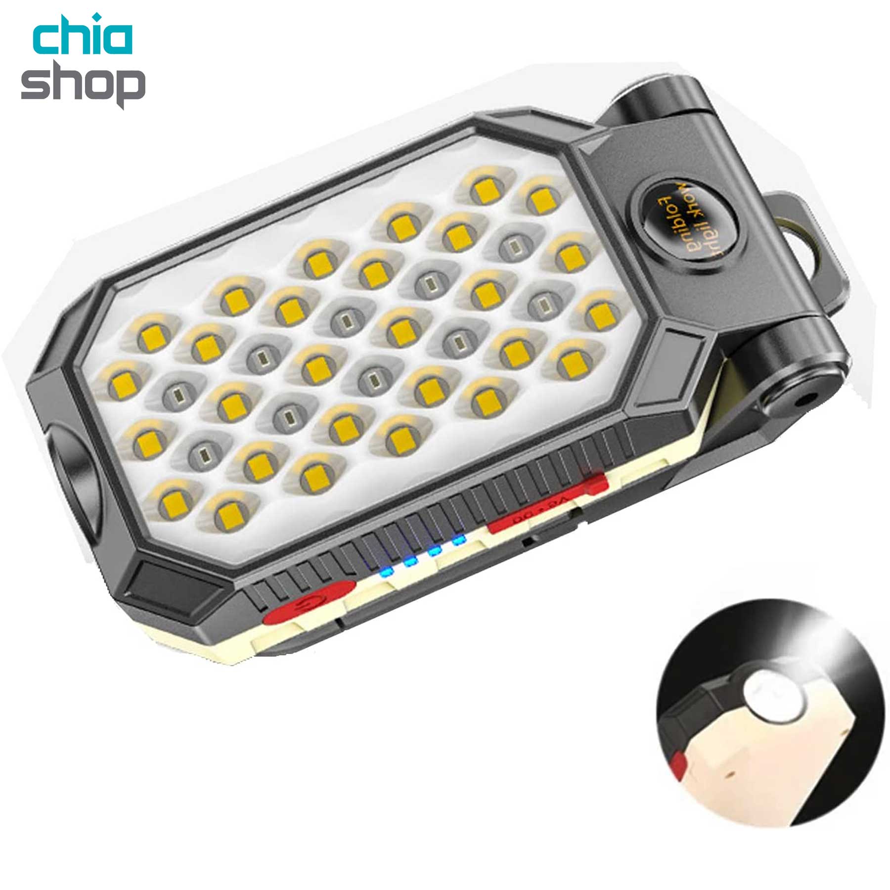 چراغ شارژی LED آهنربایی مدل W599A