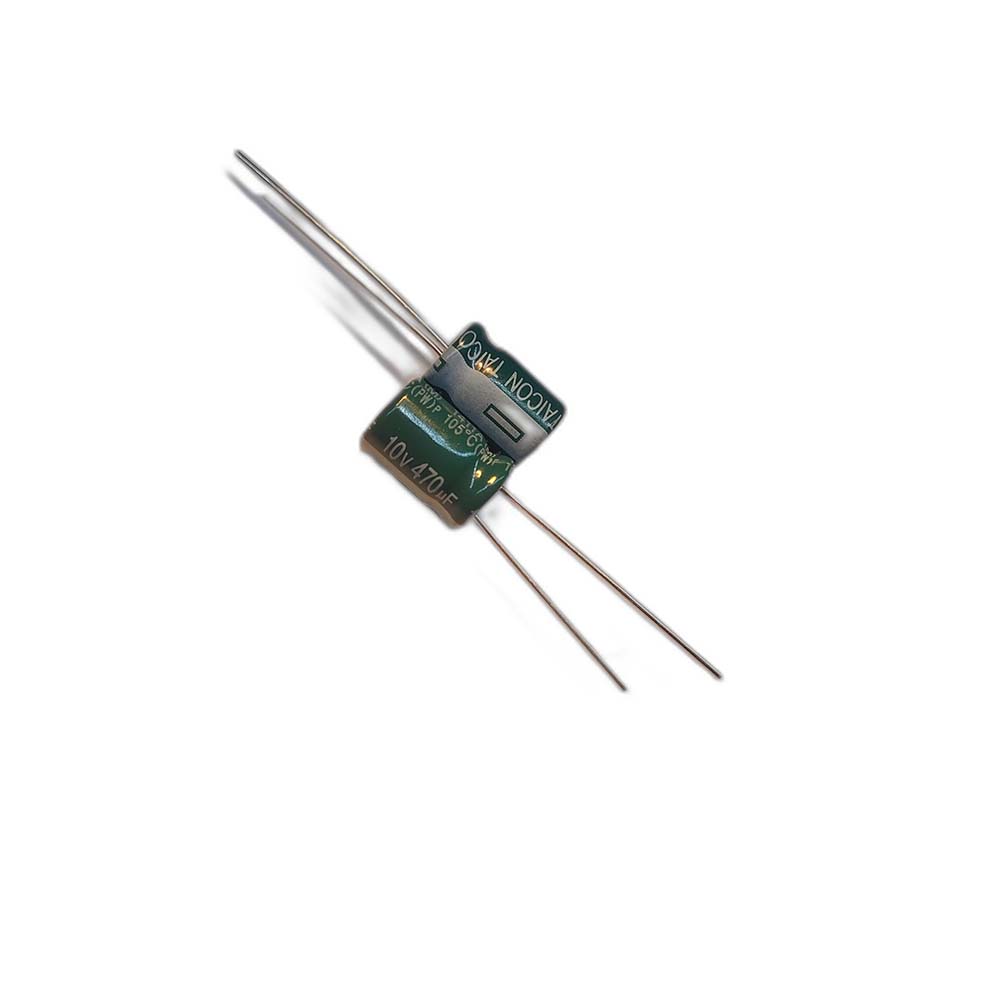خازن الکترولیتی 470uF / 10V مارک TAICON PZ(PW) سایز 8mmx12mm