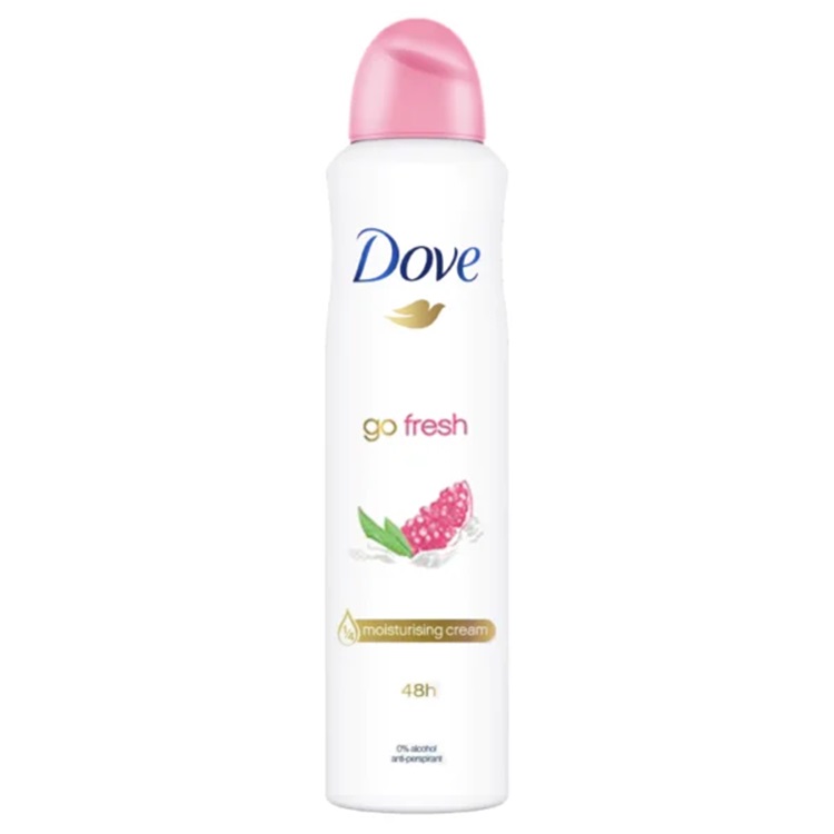 اسپری دئودرانت زنانه داو Dove مدل Go Fresh Pomegranate رایحه انار