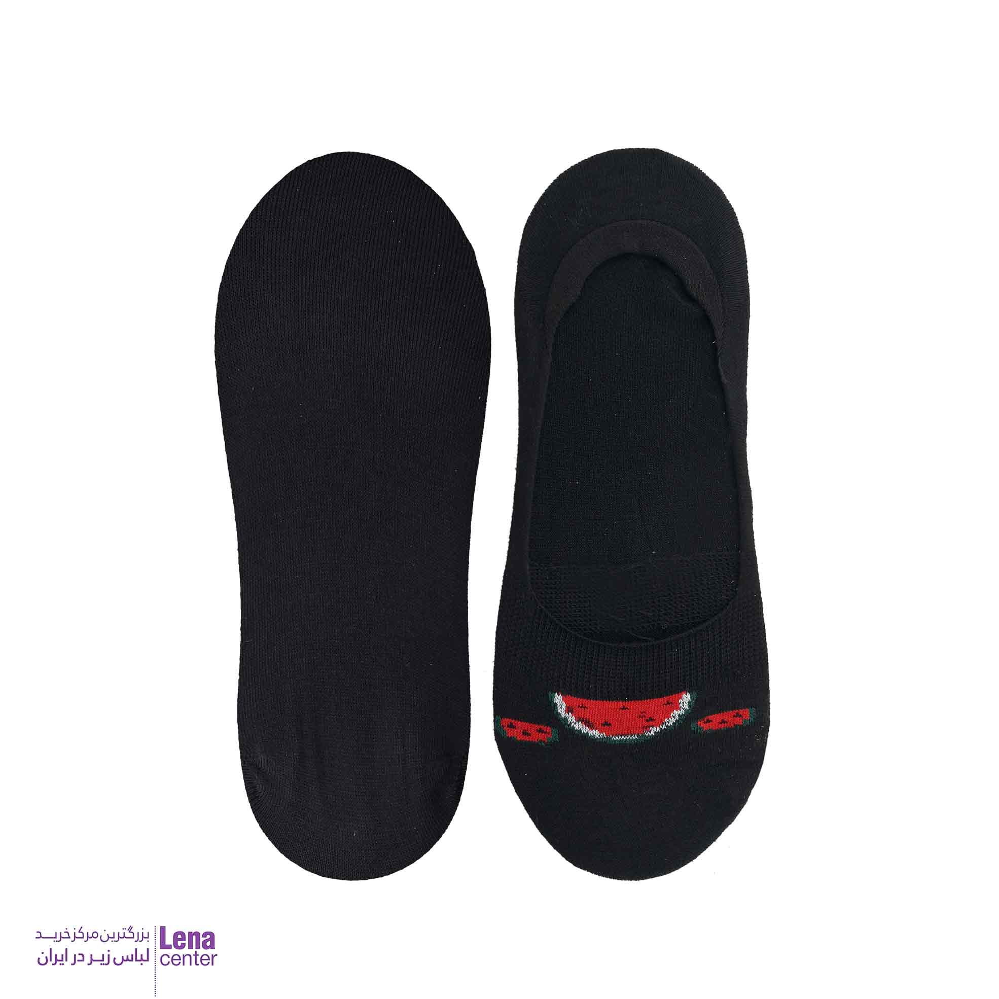 جوراب زنانه کالج طرح هندوانه مشکی