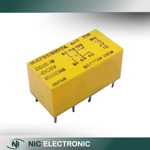 رله 5V مینیاتوری 8 پایه ژاپنی مارک MATSUSHITA کد DS2E-M