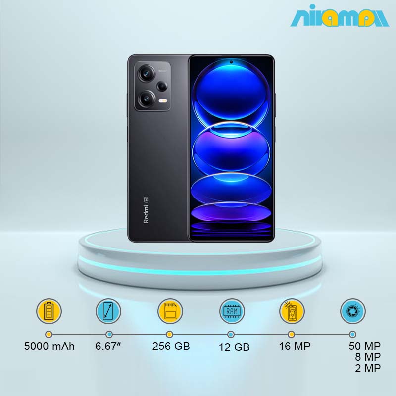گوشی موبایل شیائومی مدل Redmi Note 12 Pro 5G دو سیم کارت ظرفیت 256 گیگابایت و رم 12 گیگابایت