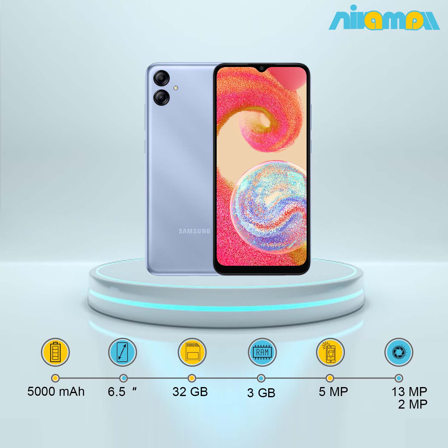 گوشی موبایل سامسونگ مدل Galaxy A04e دوسیم کارت ظرفیت 32 گیگابایت و رم 3 گیگابایت