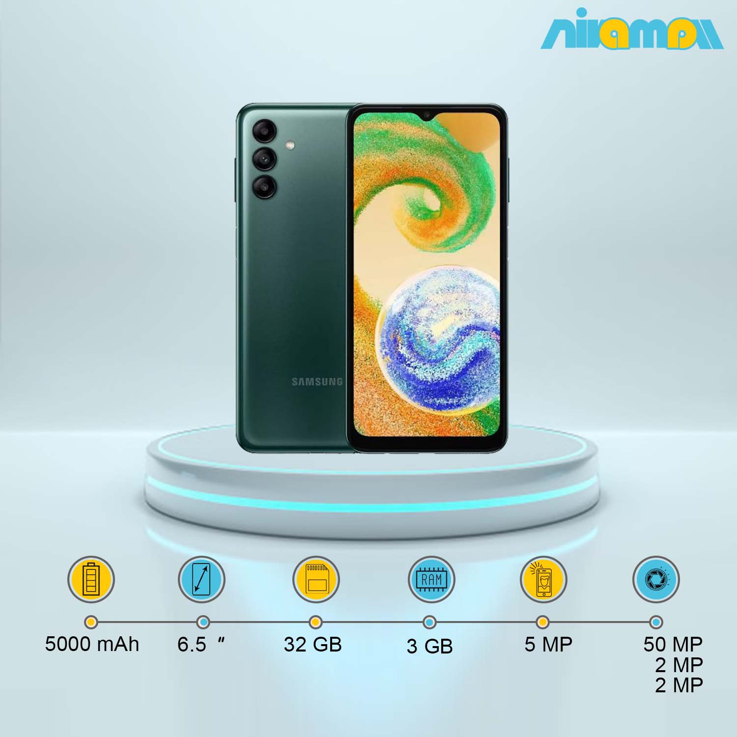 گوشی موبایل سامسونگ مدل Galaxy A04s دوسیم کارت ظرفیت 32 گیگابایت و رم 3 گیگابایت
