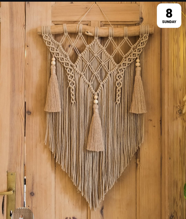 دیوارکوب مکرومه کد 136 برند گره چی و رنگ دلخواه