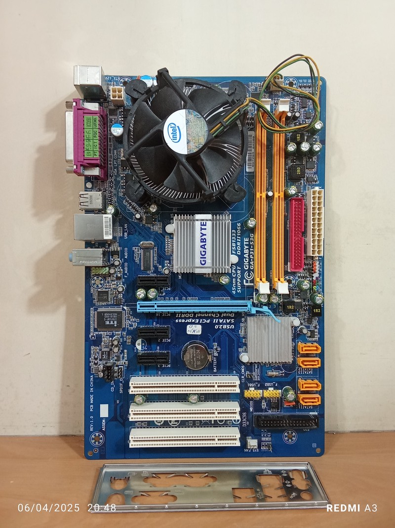 باندل مادربرد گیگابایت مدلGA-P31-S3G،استوک(DDR2)