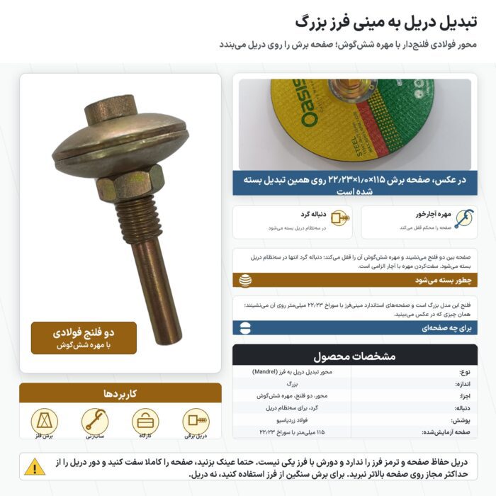 تبدیل دریل به مینی فرز بزرگ