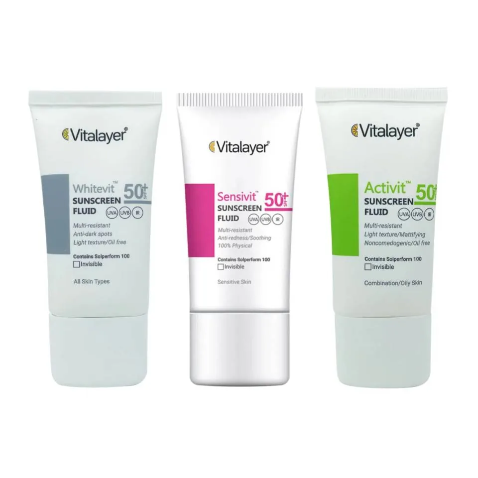 فلوئید ضد آفتاب بی رنگ ویتالیر 50ml