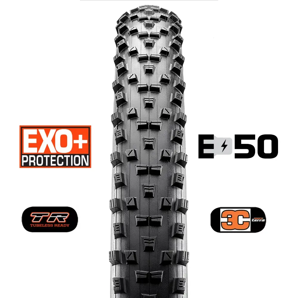تایر لاستیک Maxxis Forekaster 27.5×2.40WT EXO TR EU 3C 50PSI تیوبلس دوچرخه ضد پنچری