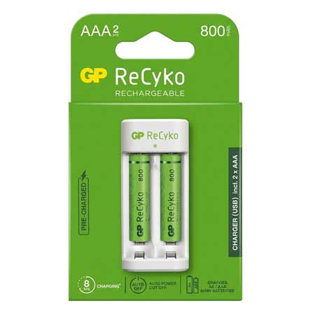 شارژر باتری (GP ReCyko AAAx2)