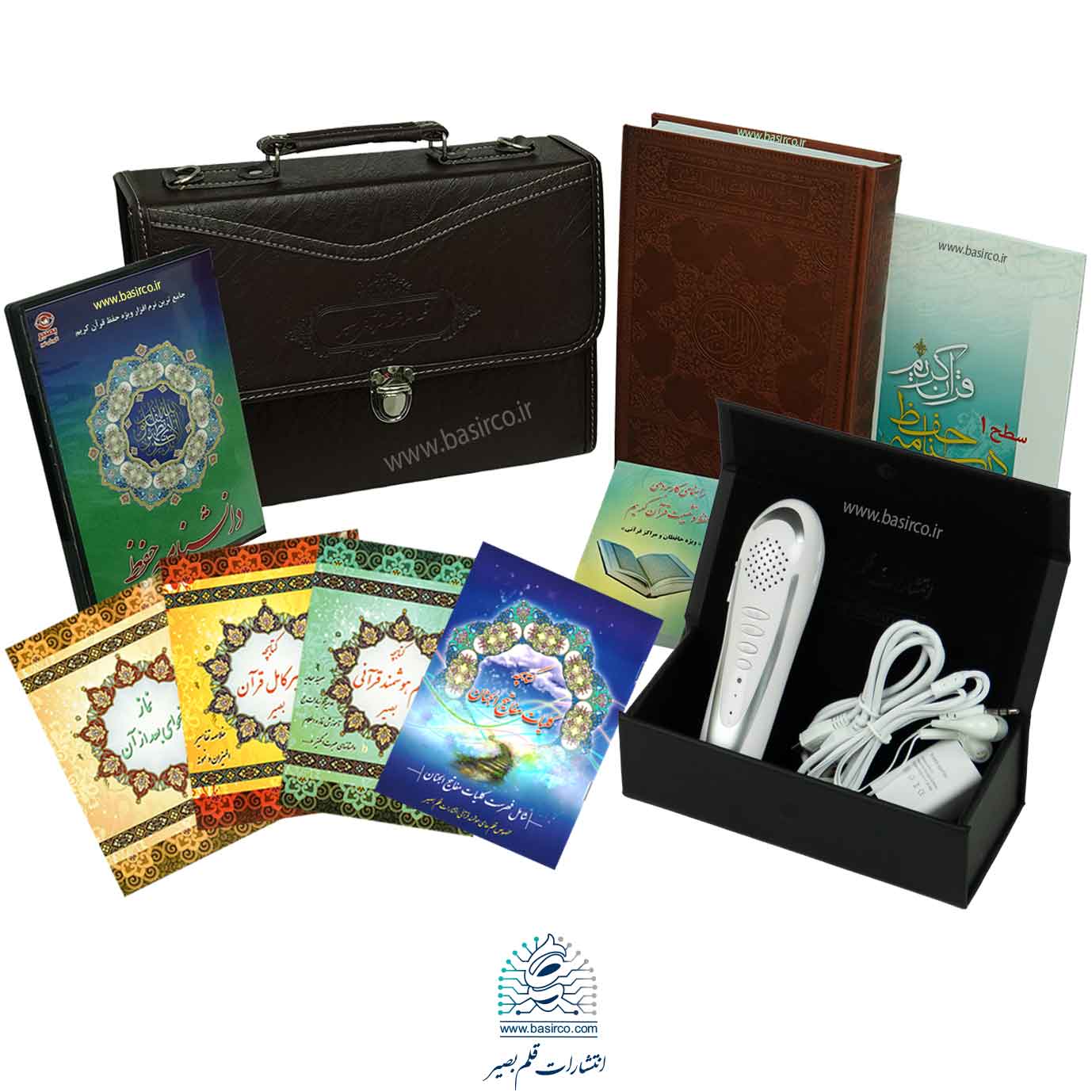 قلم قرآنی بصیر 32 گیگ بلوتوث دار با قرآن بدون ترجمه 15 سطری (ویژه حفظ قرآن)