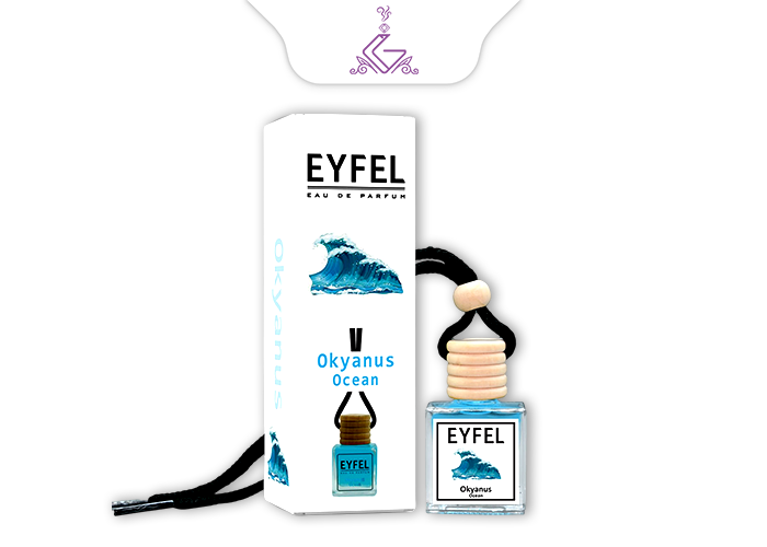 خوشبو کننده ماشینی آویز(شیشه ای)اوشن/ اقیانوس OCEAN برند ایفل EYFEL