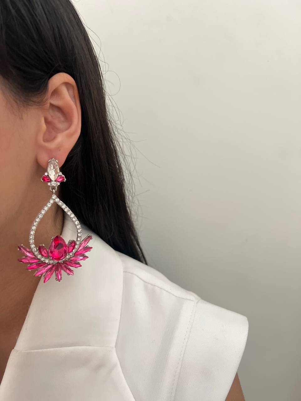 گوشواره نگیندار اشک سرخابی