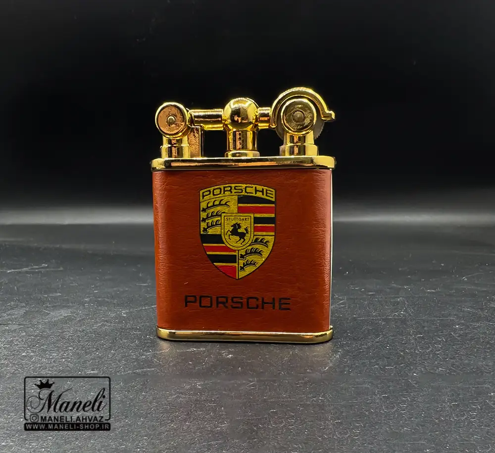 فندک porsche عسلی و طلایی