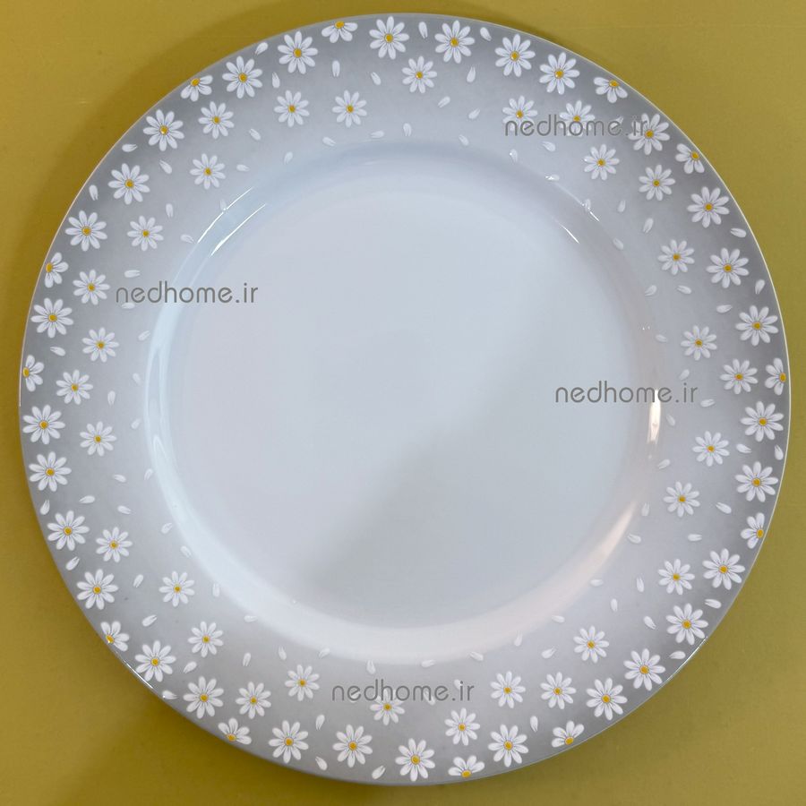 دیس گرد تک چینی زرین طرح کامومیلا - 34 cm - درجه یک