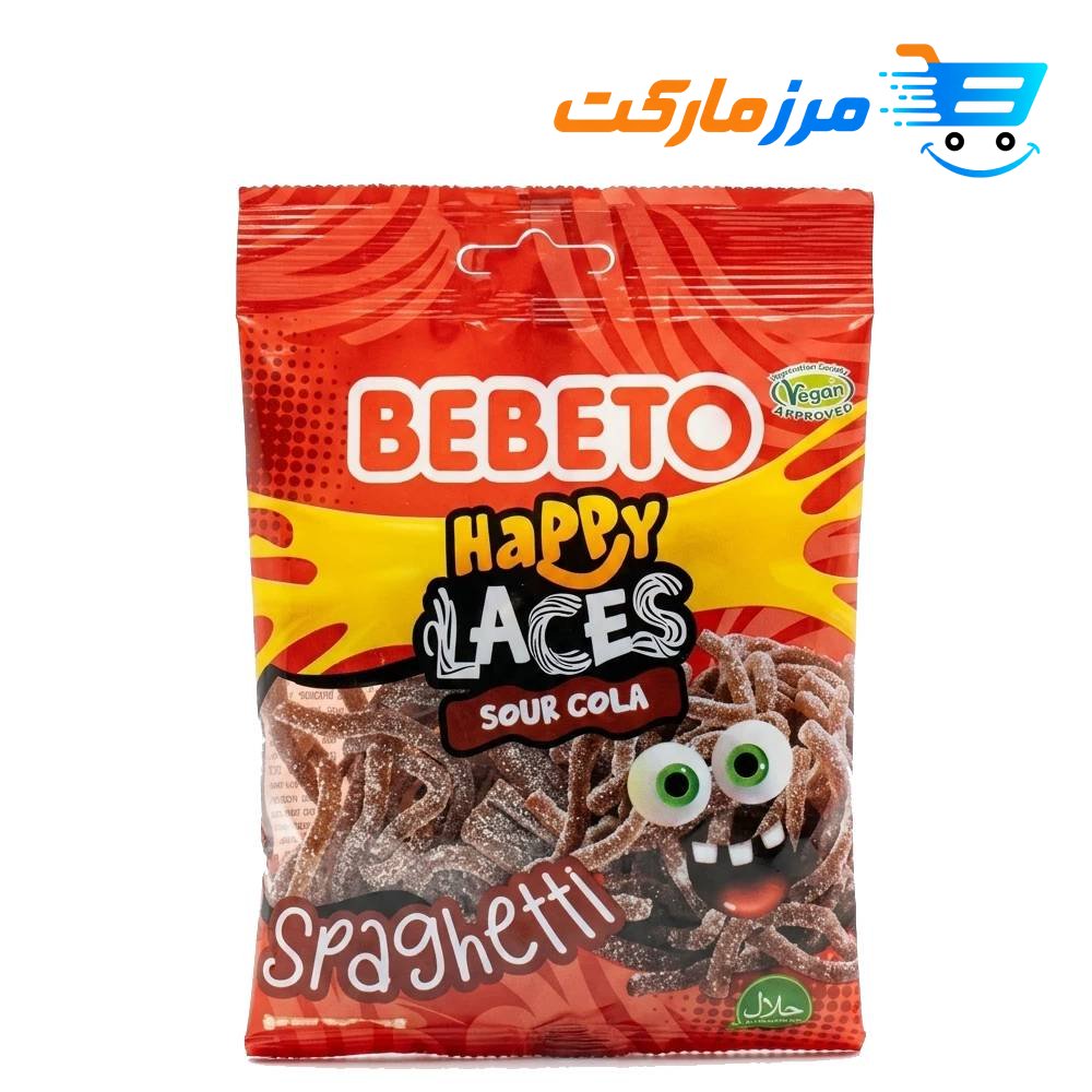 پاستیل ببتو BEBETO مدل اسپاگتی با طعم نوشابه 80گرمی