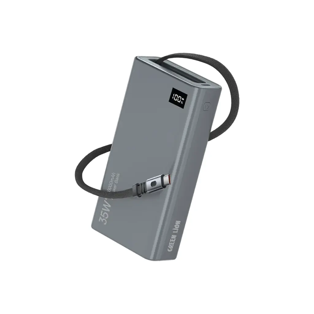 پاوربانک 20000mAh گرین لاین مدل Retractable 35W Power Bank
