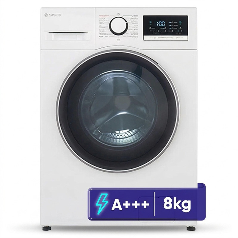 ماشین لباسشویی 8 کیلوگرم اتوماتیک اسنوا مدل SWM-A81W - سفید