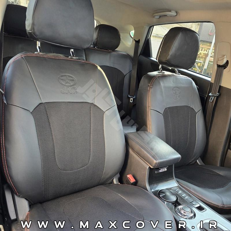 روکش صندلی جک JAC S5 چرم و پارچه مشکی