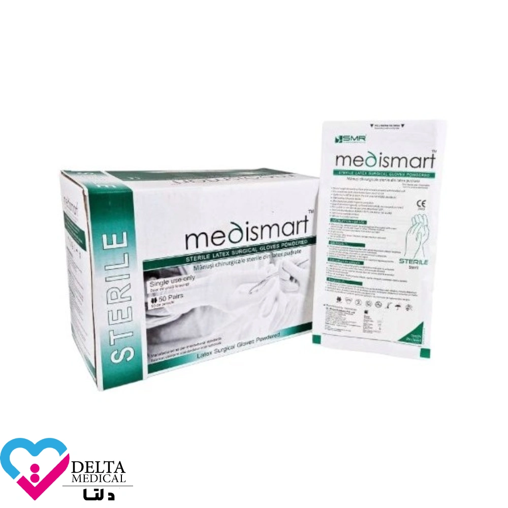 دستکش لاتکس جراحی مدی اسمارت medismart