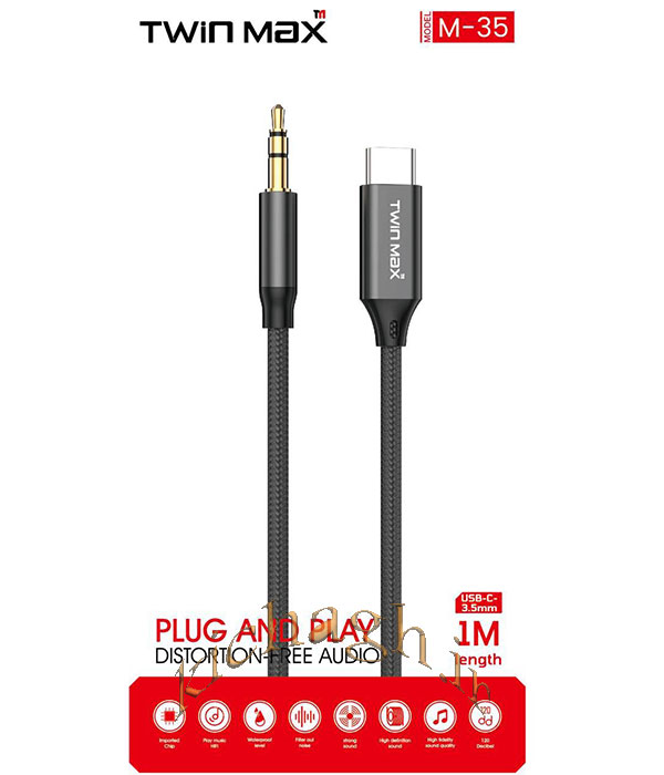 کابل تبدیل TYPC بهAUX مدلMAX M-35