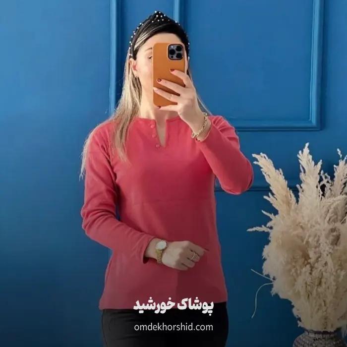 بلوز یقه دکمه