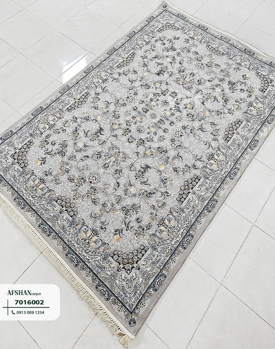 فرش 700 شانه آکرلیک طرح الماس کد 7016002 لیا