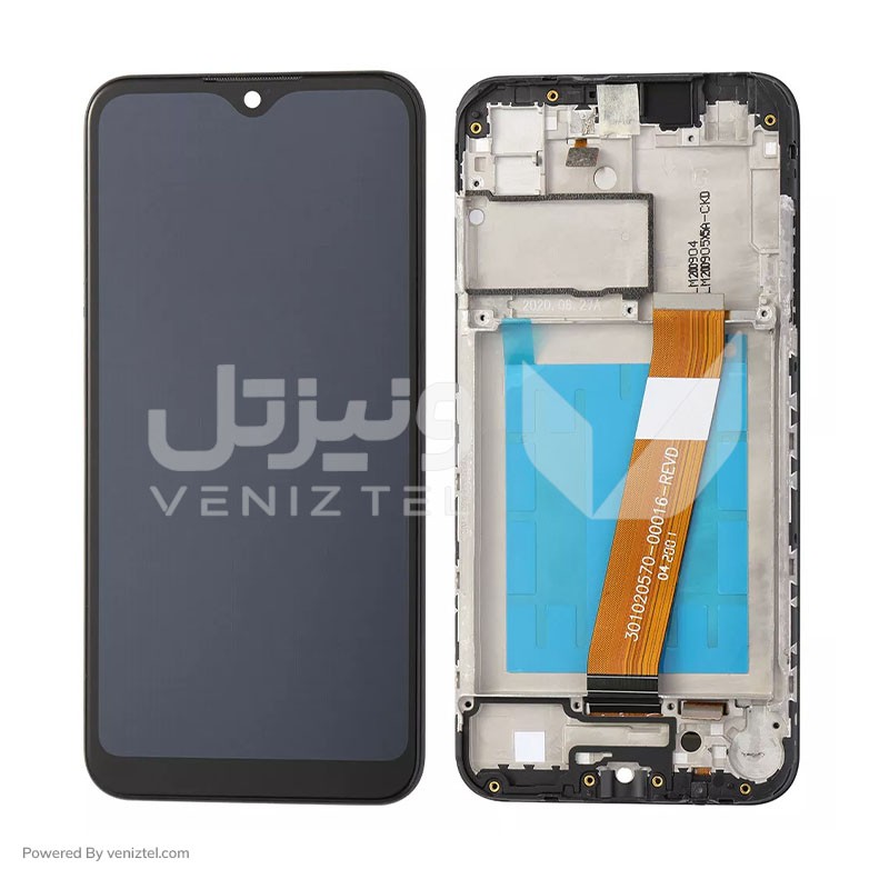 تاچ و ال سی دی با فریم اصلی شرکتی  سامسونگ (Service Pack) مدل LCD Samsung A01 + F