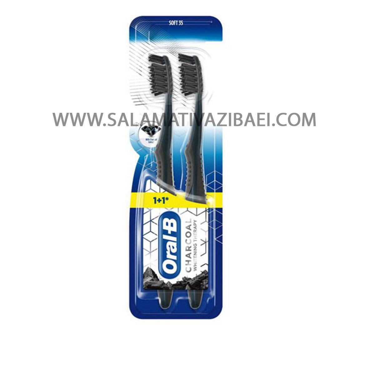 مسواک دوقلو اورال بی CHARCOAL - مسواک Oral B ساخت آمریکا