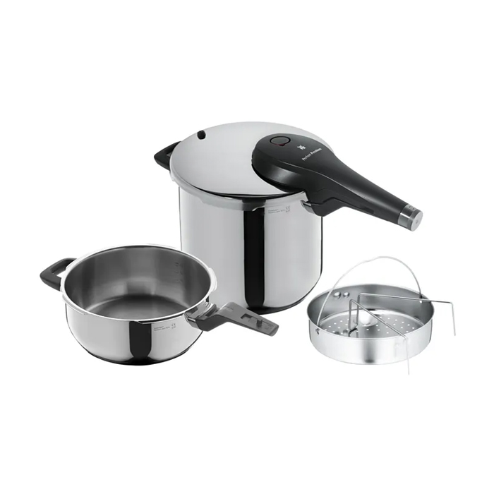 زودپز 3 و 6.5 لیتر همراه با سبد بخار پز پرفکت پرمیوم وی ام اف | WMF Perfect Premium Pressure Cooker