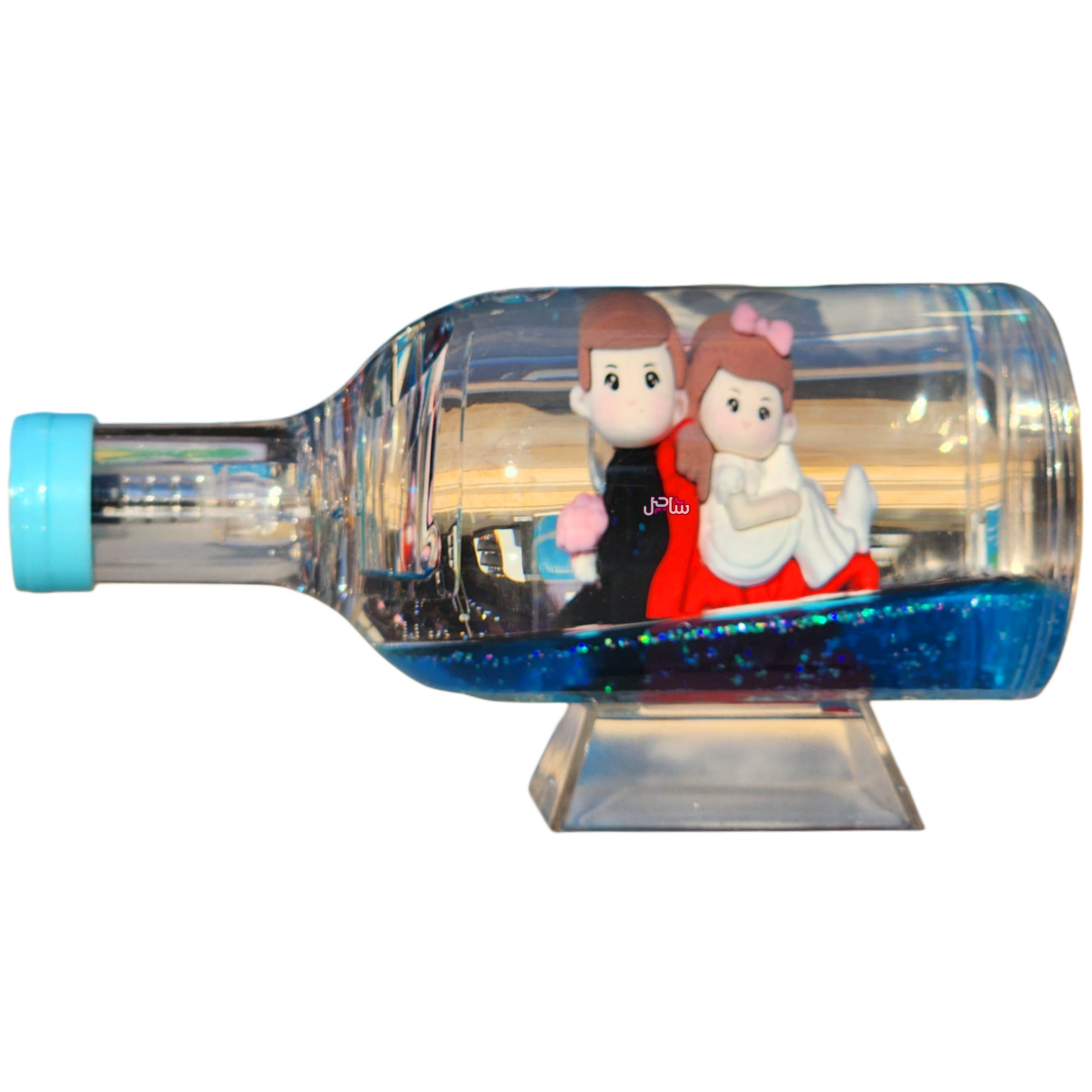 چراغ خواب بطری عشق (آبی)
