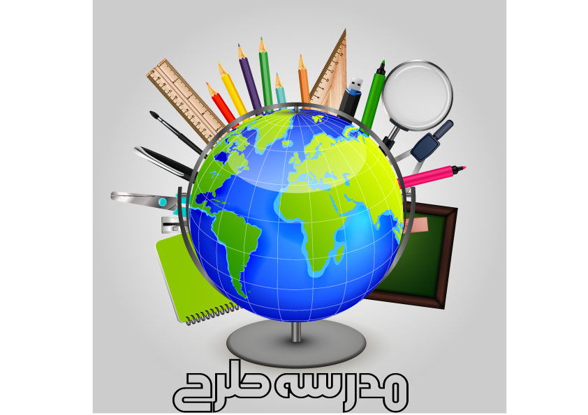 وکتور لایه باز کلاس جغرافیا آموزش قاره ها