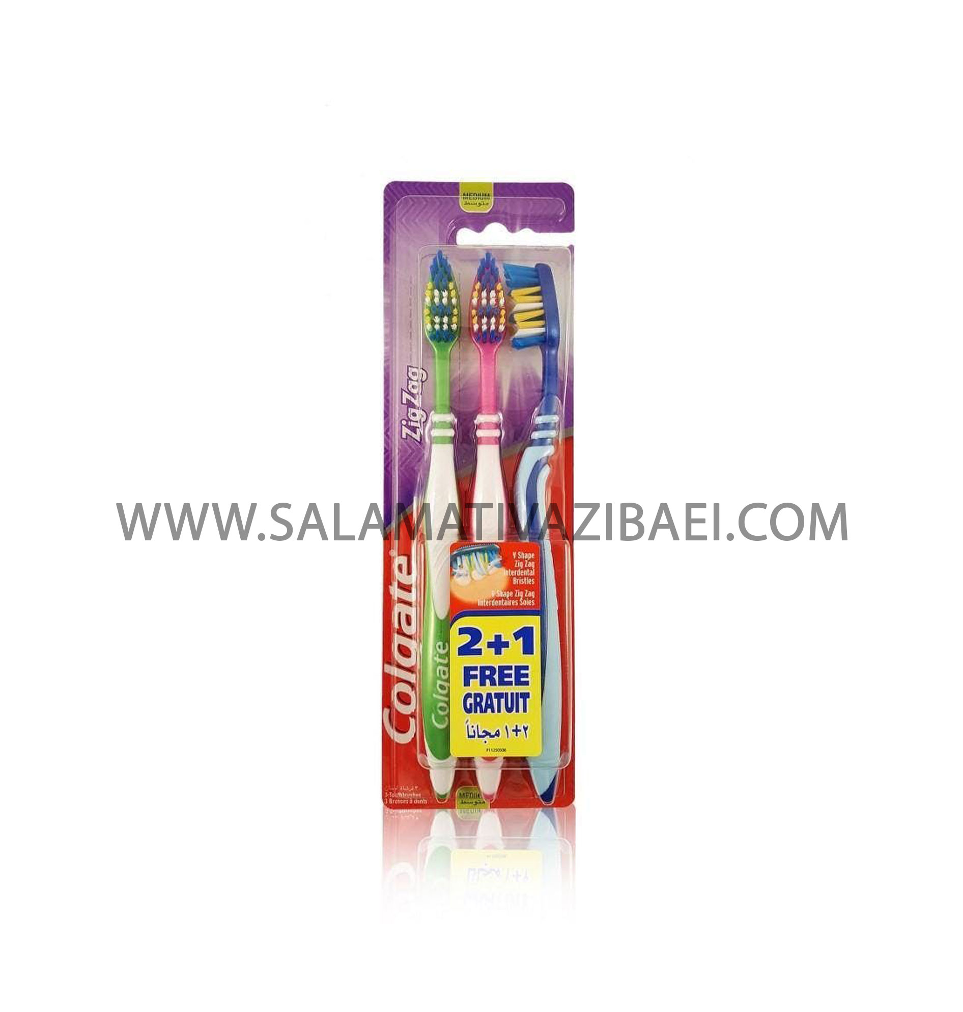 مسواک Colgateمدل Zia Zag سه قلو - مسواک Colgateساخت آمریکا