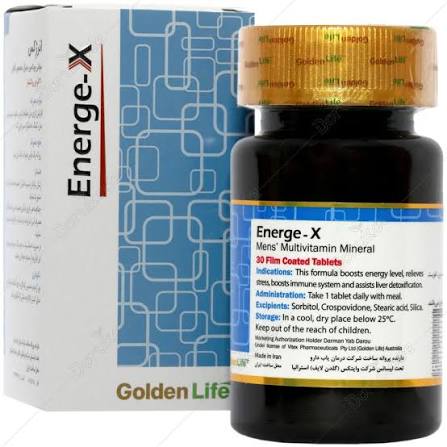 گلدن لایف انرژکس قرص مخصوص آقایان 30 تایی