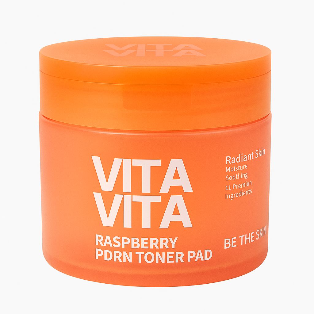 تونر پد PDRN تمشک ویتاویتا (60 عدد پد) – be the skin – Vitavita Raspberry PDRN Toner Pad