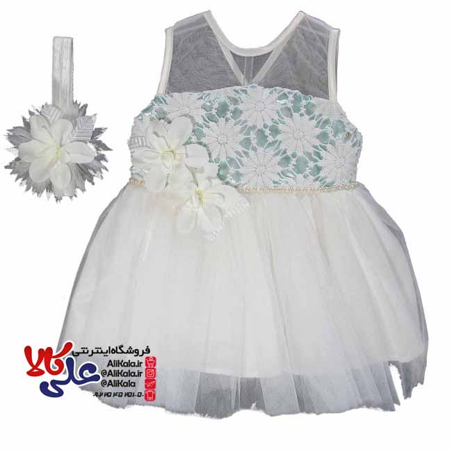 پیراهن نوزادی طرح لباس عروس کد 02