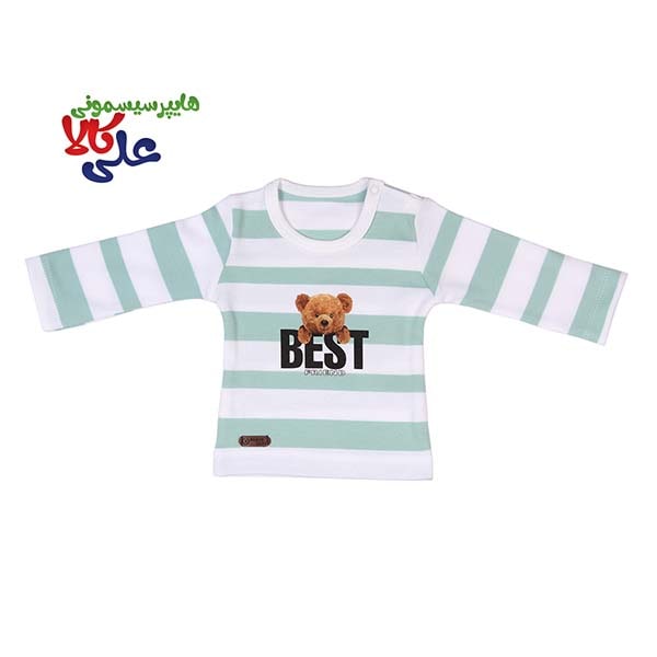 ست آستین بلند و شلوار پسرانه خرس Best برند برگ سبز