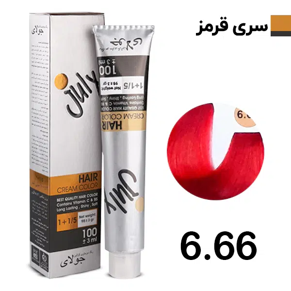 رنگ مو بلوند قرمز جولای July شماره 6.66