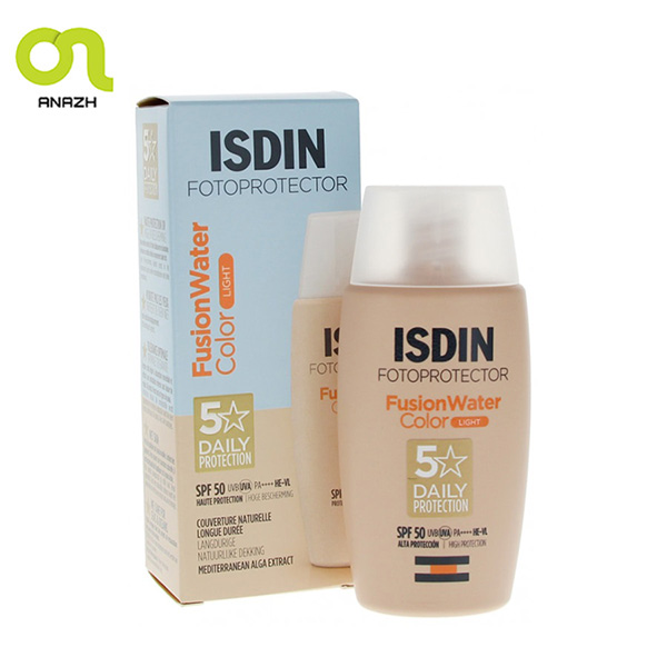 ضد آفتاب ایزدین فیوژن واتر رنگ لایت Light Fotoprotector ISDIN Fusion Water Color SPF 50-اناژ