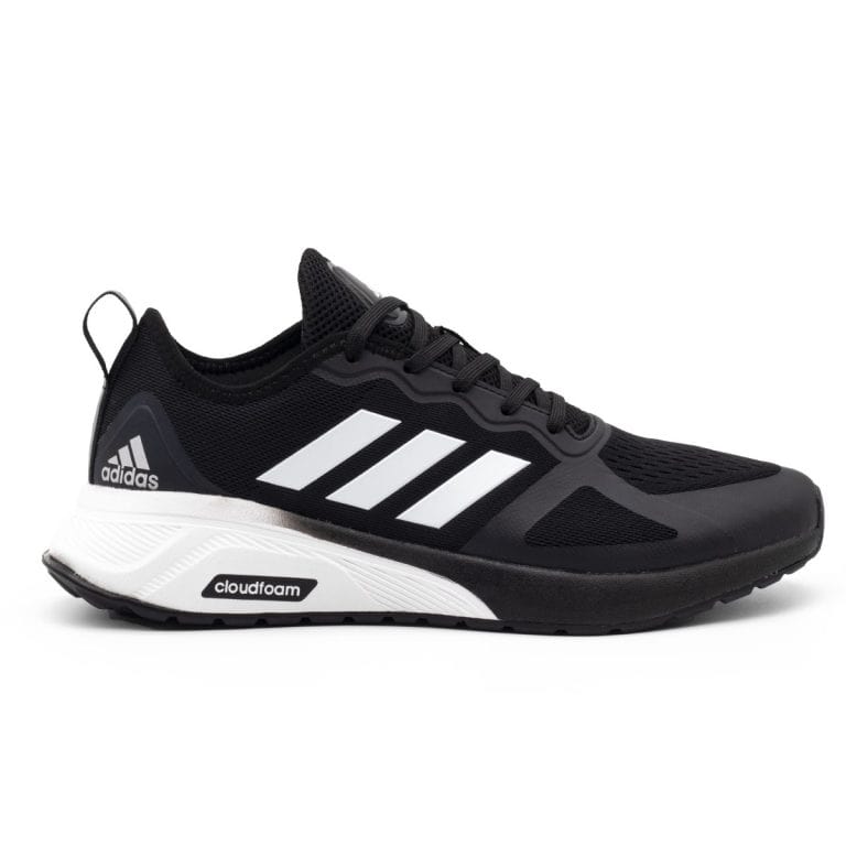 کتانی مشکی سفید آدیداس کلود فوم Adidas Cloudfoam
