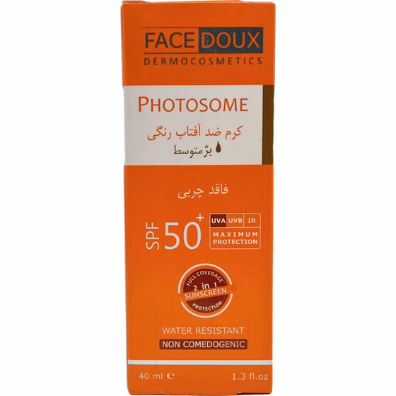 کرم ضد آفتاب بژ متوسط spf50 فوتوزوم فیس دوکس