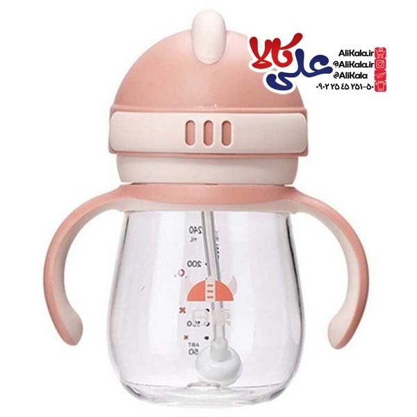 لیوان آب خوری و قمقه نی دار 220 میل طرح کلاه خود رووکو Rovoco