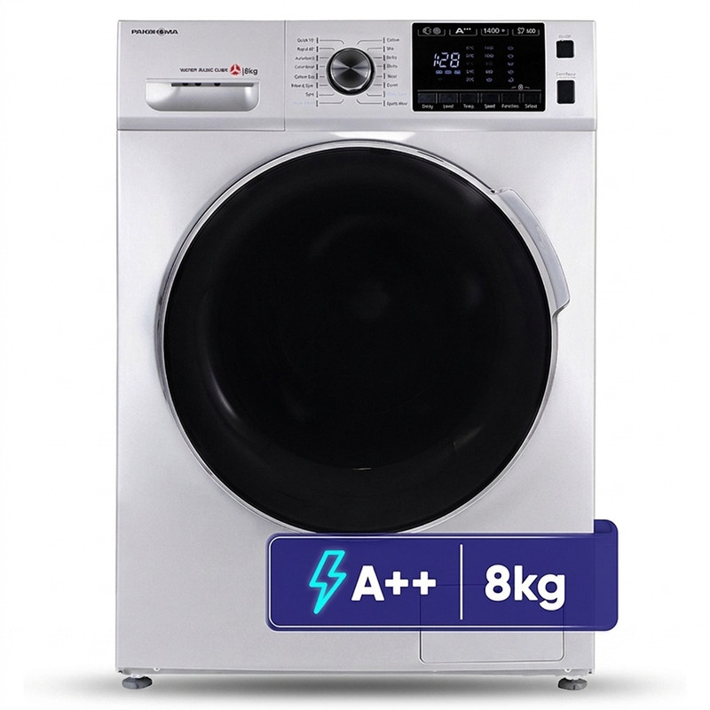 ماشین لباسشویی 8 کیلوگرم اتوماتیک پاکشوما مدل TFU-84409 - سفید