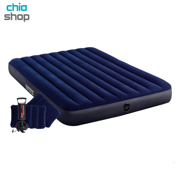 تشک بادی یک نفره اینتکس مدل Classic Downy Airbed (تلمبه دار)