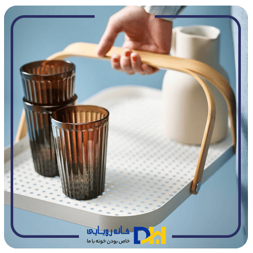 سینی فلزی دسته بامبو ایکیا GRÖNFISK