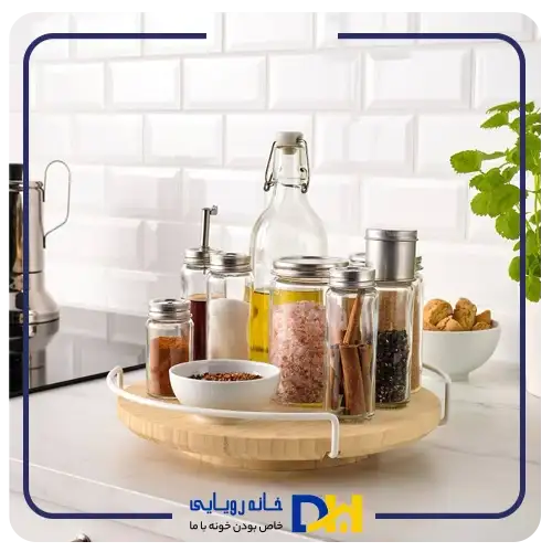 سینی گردان چوبی بامبو ایکیا APTITLIG