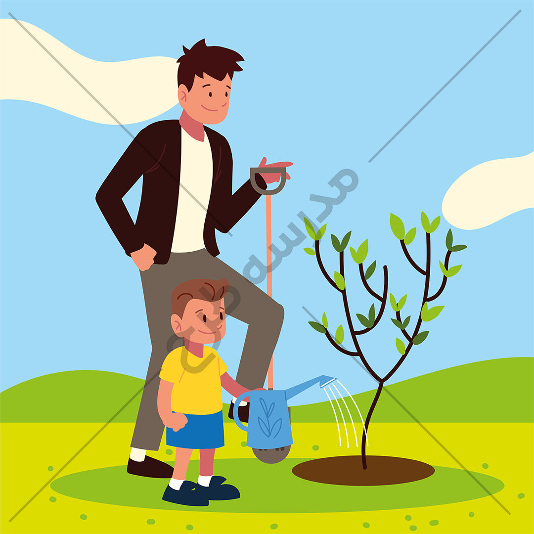 دانلود وکتور روز درخت کاری