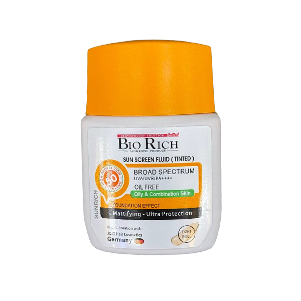 ضد آفتاب رنگی بایوریچ Sunrich SPF 50 | مناسب پوست چرب و مختلط با جلوه مات