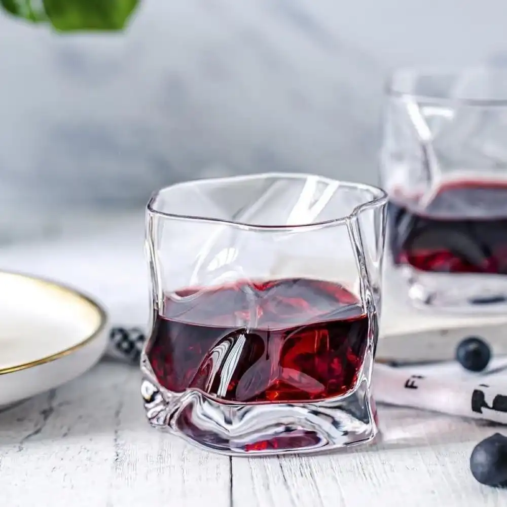 نیم لیوان دفرمه کریستالین Deli Glass | پک ۶ عددی ۳۰۰ سیسی کد 383
